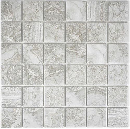Keramikmosaik Mosaik Fliesen Mosaikfliesen Keramikmosaik Keramik Kachel Cortona grau Küchenrückwand