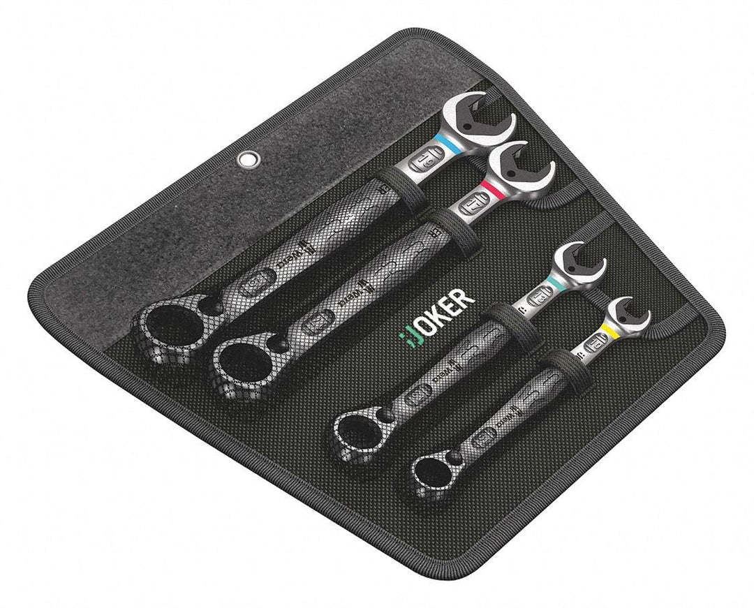 Wera 05020090001 6001 Joker Switch 4 Set 1, Maul-Ringratschenschlüssel-Satz, metrisch, 4-teilig 4-te