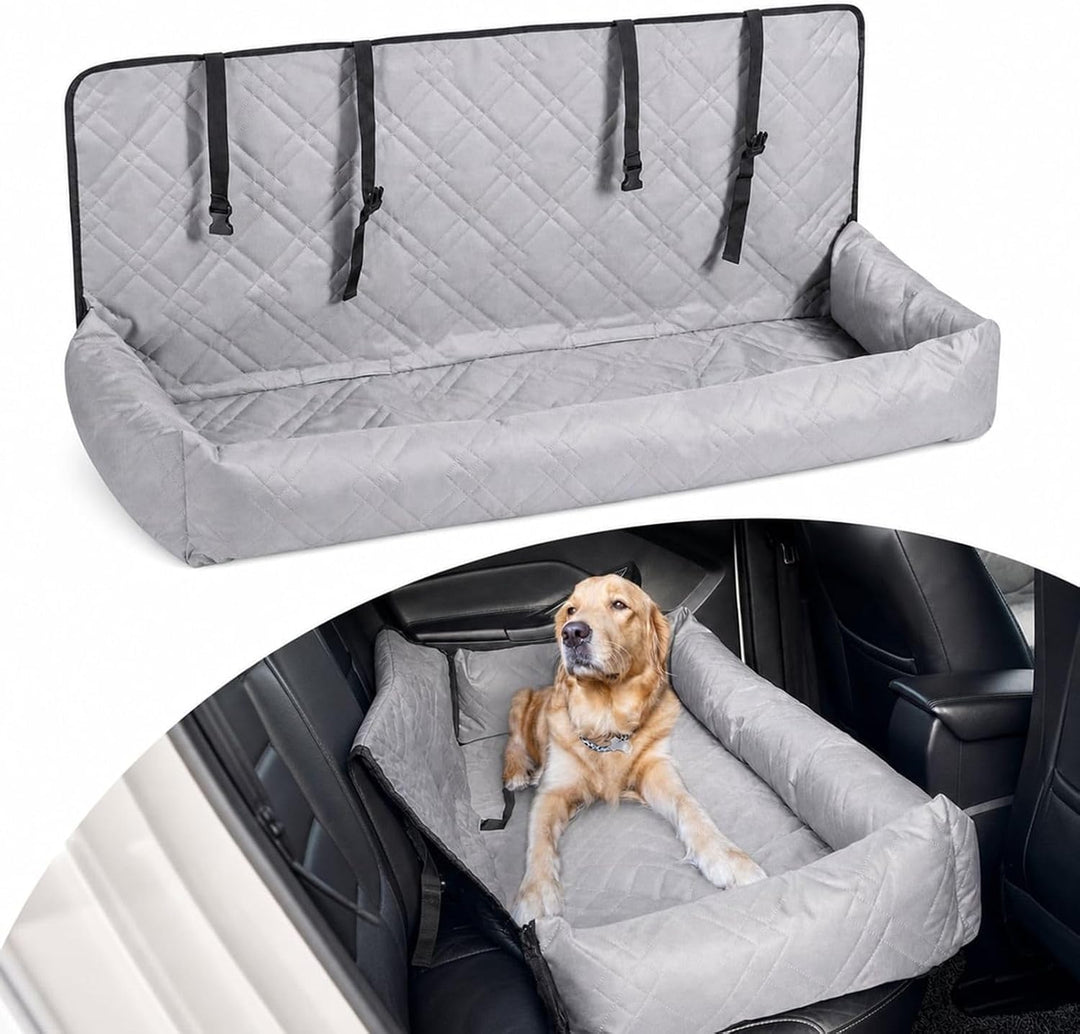 Autositz für Hunde, Rücksitz, grau