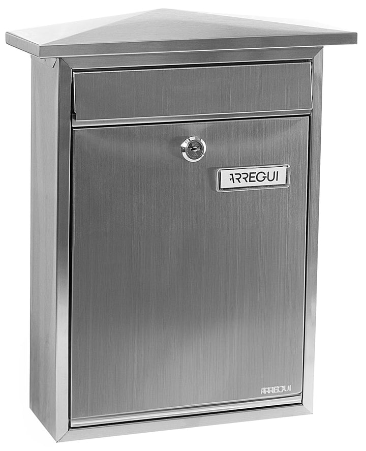 Arregui Home E5717 Individueller Briefkasten aus rostfreiem Stahl, Grösse M (DIN A4), Edelstahl
