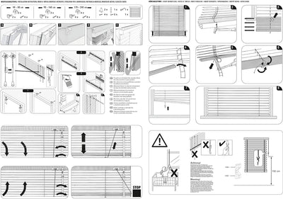 Deco Company Alu-Jalousie ohne Bohren, Zum Klemmen, Inkl. Klemmträgern, Sichtschutz, Lichtschutz, Bl