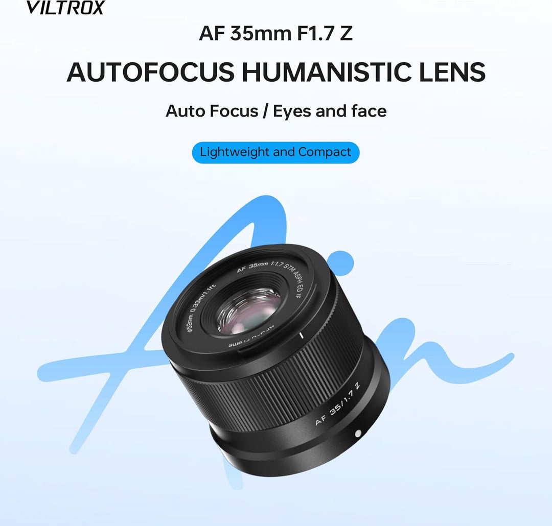 VILTROX AF 35mm F1.7 Objektiv für Nikon Z-Mount, f/1.7 APS-C Autofokus-Festbrennweite mit grosser Bl