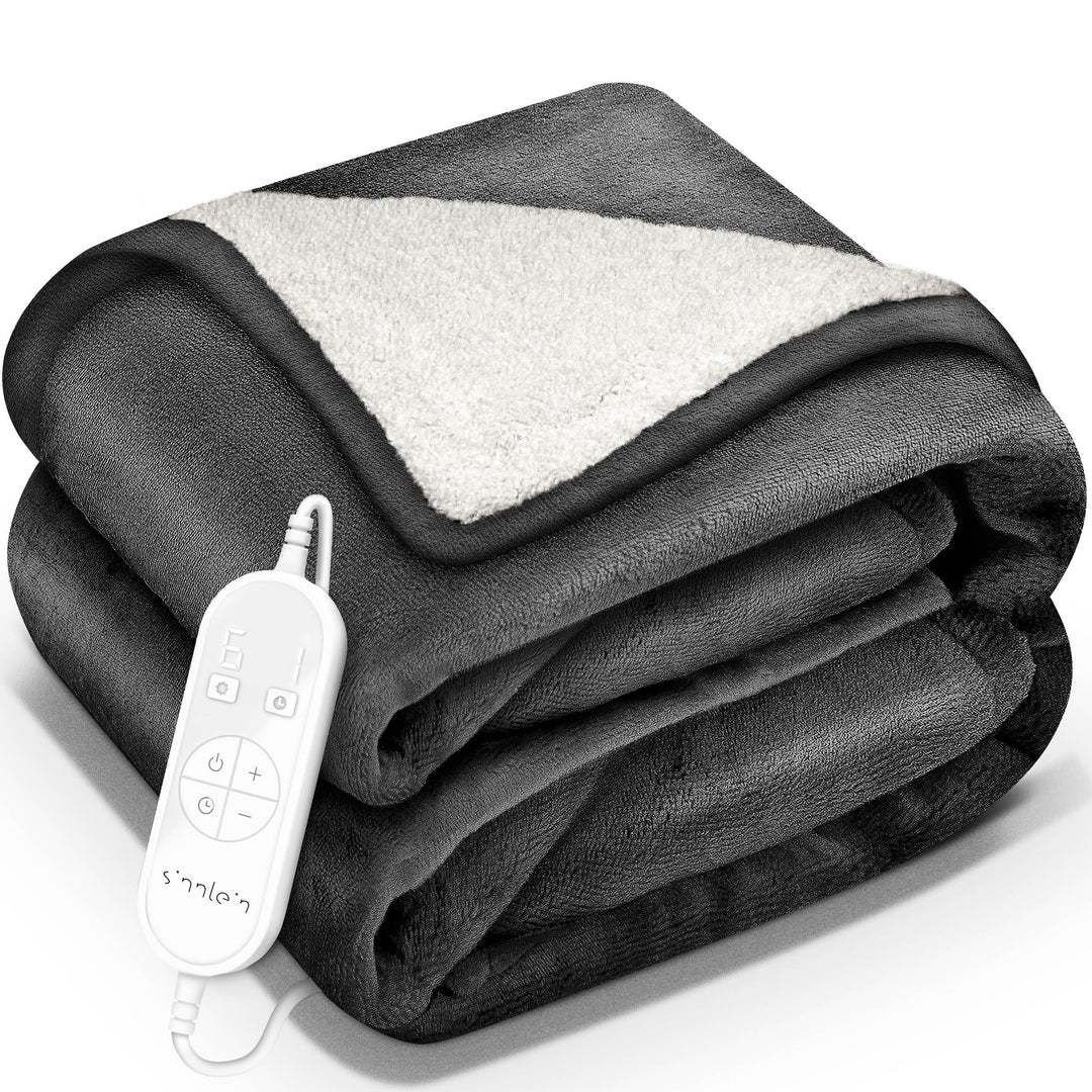 sinnlein® Heizdecke mit Abschaltautomatik 180 x 130 cm | Elektrische Wärmedecke mit 9 Temperaturstuf