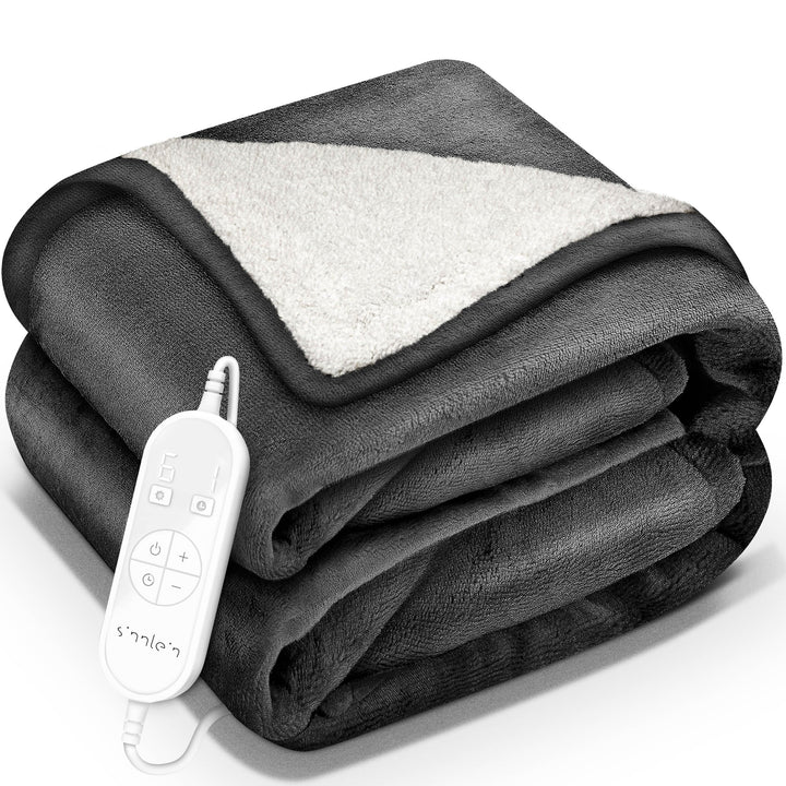sinnlein® Heizdecke mit Abschaltautomatik 180 x 130 cm | Elektrische Wärmedecke mit 9 Temperaturstuf