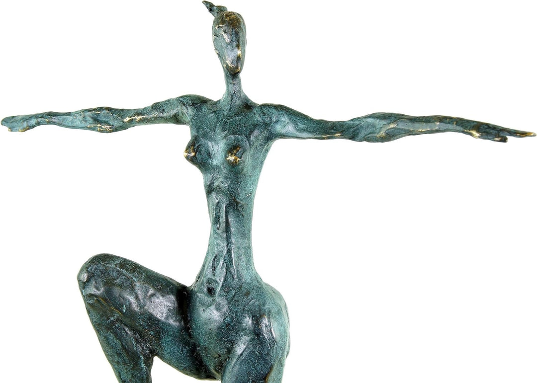 Moderne Bronzefigur auf Marmorsockel - Abstrakter Akt - signiert von Milo - Moderne Kunst Skulptur K