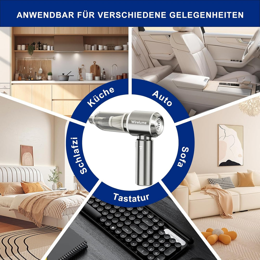 Handstaubsauger akku Auto kabellos 4 in 1 autostaubsauger Mini Staubsauger 22,000 Pa Starke Zyklon-S