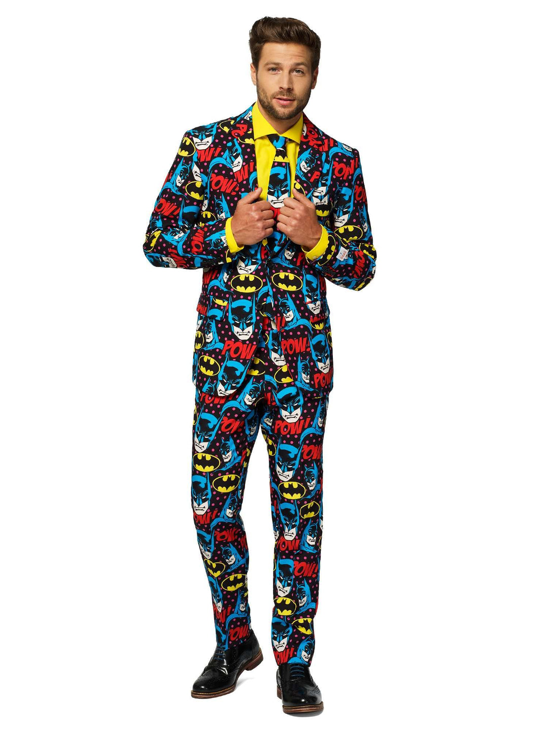 OppoSuits Herren The Joker Kostüm - DC Comics Anzug - Slim Fit – Mit Krawatte 60 Mehrfarbig, 60 Mehr