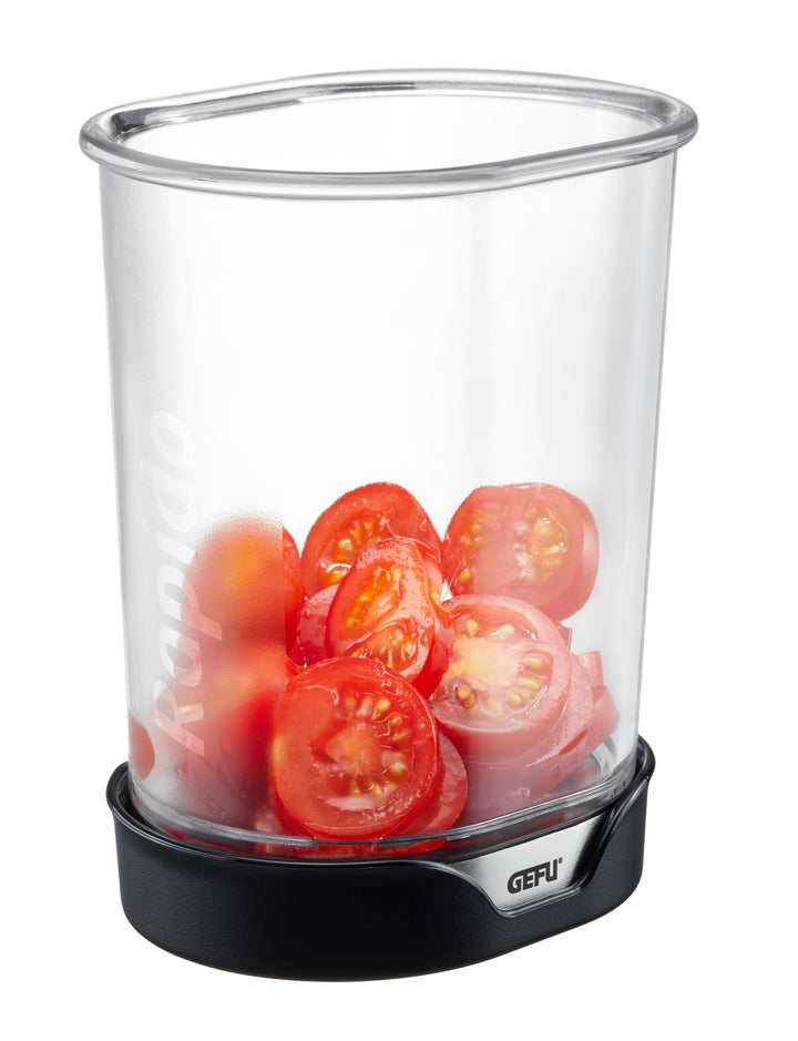 GEFU Scheibenschneider RAPIDO - Profi Schneidebecher für schnelles und sicheres Schneiden von Obst,