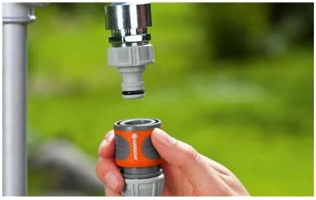 Gardena Wasserstop 13 mm (1/2 Zoll) und 15 mm (5/8 Zoll): Steckverbinder mit Aquastop, Powergrip, ho