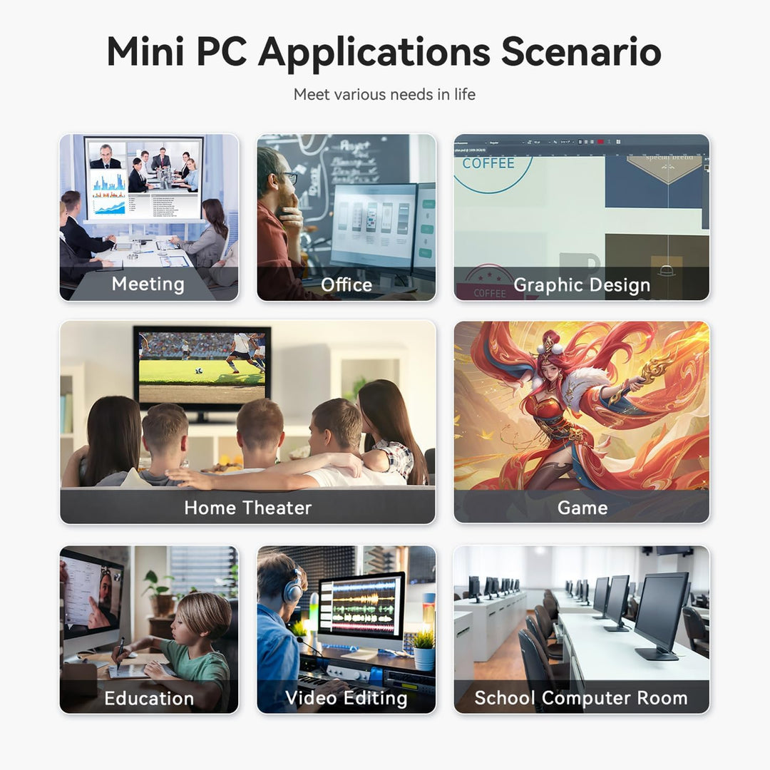 Beelink SER5 MAX Mini PC, AMD Ryzen R7 7735HS (8C/16T, bis 4,75GHz), Mini Desktop Computer 24GB LPDD