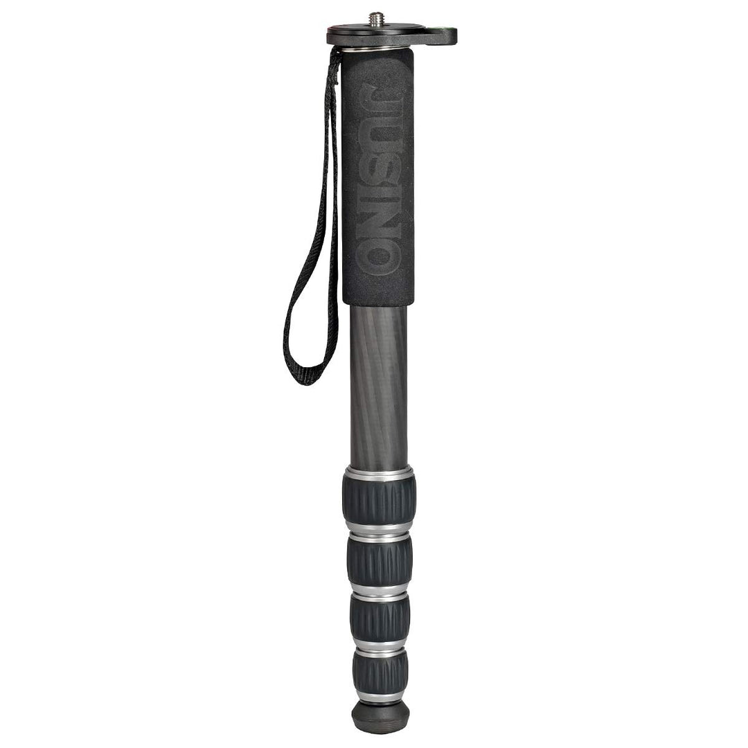 Robustes leichtes Monopod aus hochwertigem Karbon mit 5 Segmenten und Schnelldrehverschlüssen, 40cm