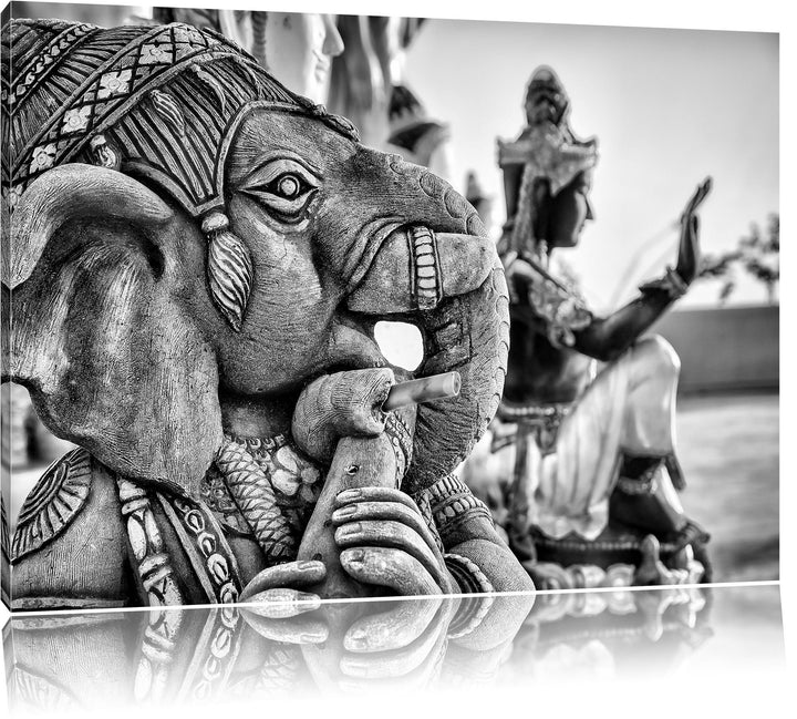 Pixxprint Elefantengottheit in Thailand als Leinwandbild/Grösse: 100x70 cm/Wandbild/Kunstdruck/ferti