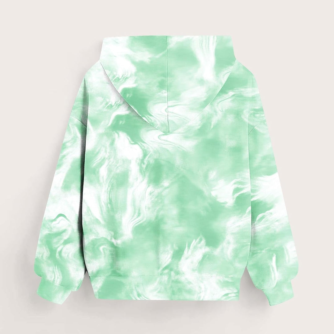 XINYUNZU Mädchen Kapuzenpullover Casual Hoodie Batik Sweatshirt mit Kapuze & Tasche Oberteile Langar