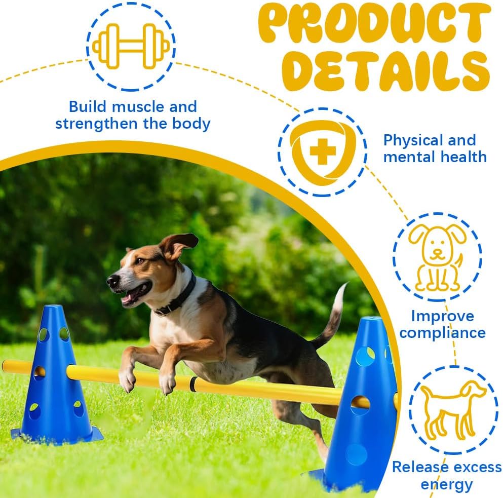 Agility Set Hunde Hürden Steckhürdenset Kinder, Agility Hürden Hindernisse für Pferde Hundeparcours