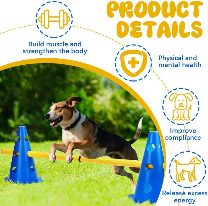 Agility Set Hunde Hürden Steckhürdenset Kinder, Agility Hürden Hindernisse für Pferde Hundeparcours