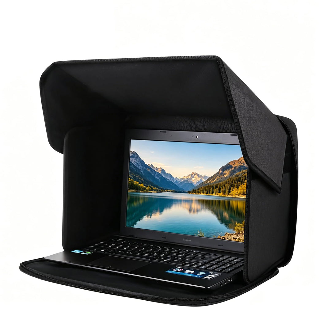 Universal Laptop Sonnenschutz, Sichtschutzhaube, Laptopzelt, Blendschutz für Bildschirm, Laptop Sonn