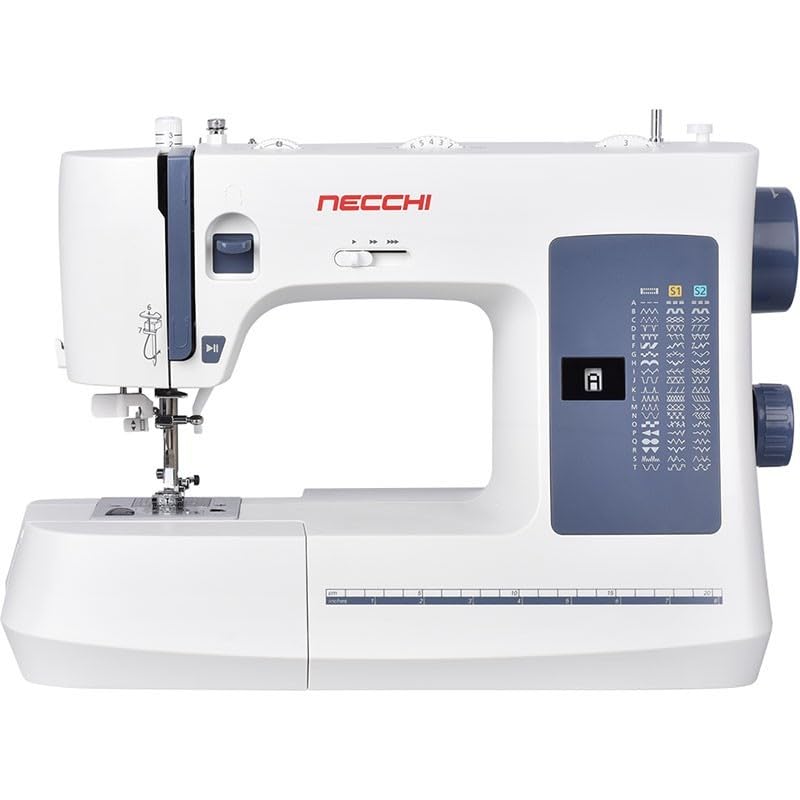 Necchi NC-59QD Computernähmaschine | 59 Stiche & 1-Step Knopfloch | Start/Stop & Geschwindigkeitsreg