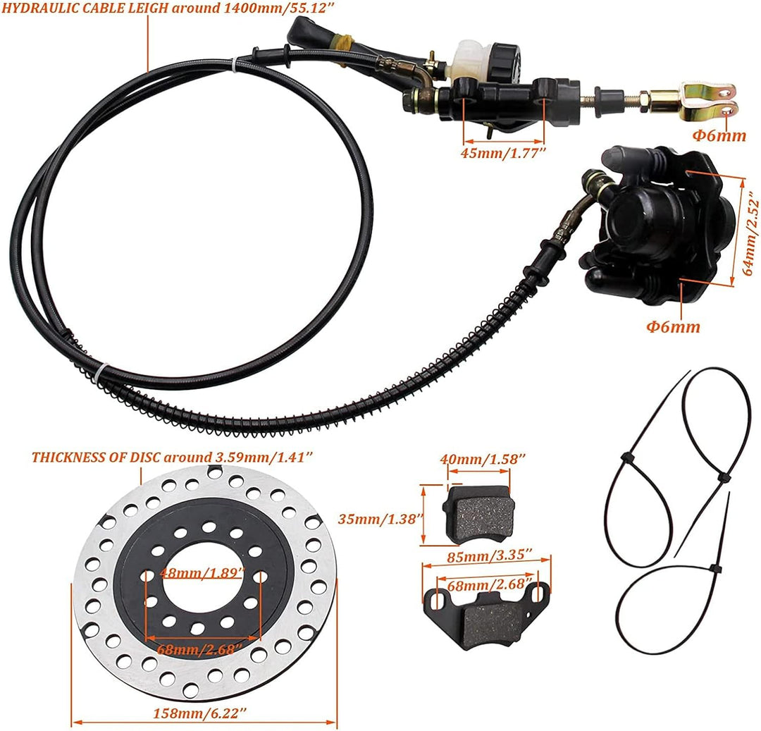 Go-Kart-Bremsen, Go-Kart-Hydraulik-Hinterrad-Scheibenbremssattelsystem, Hinterrad-Scheibenbremssatte