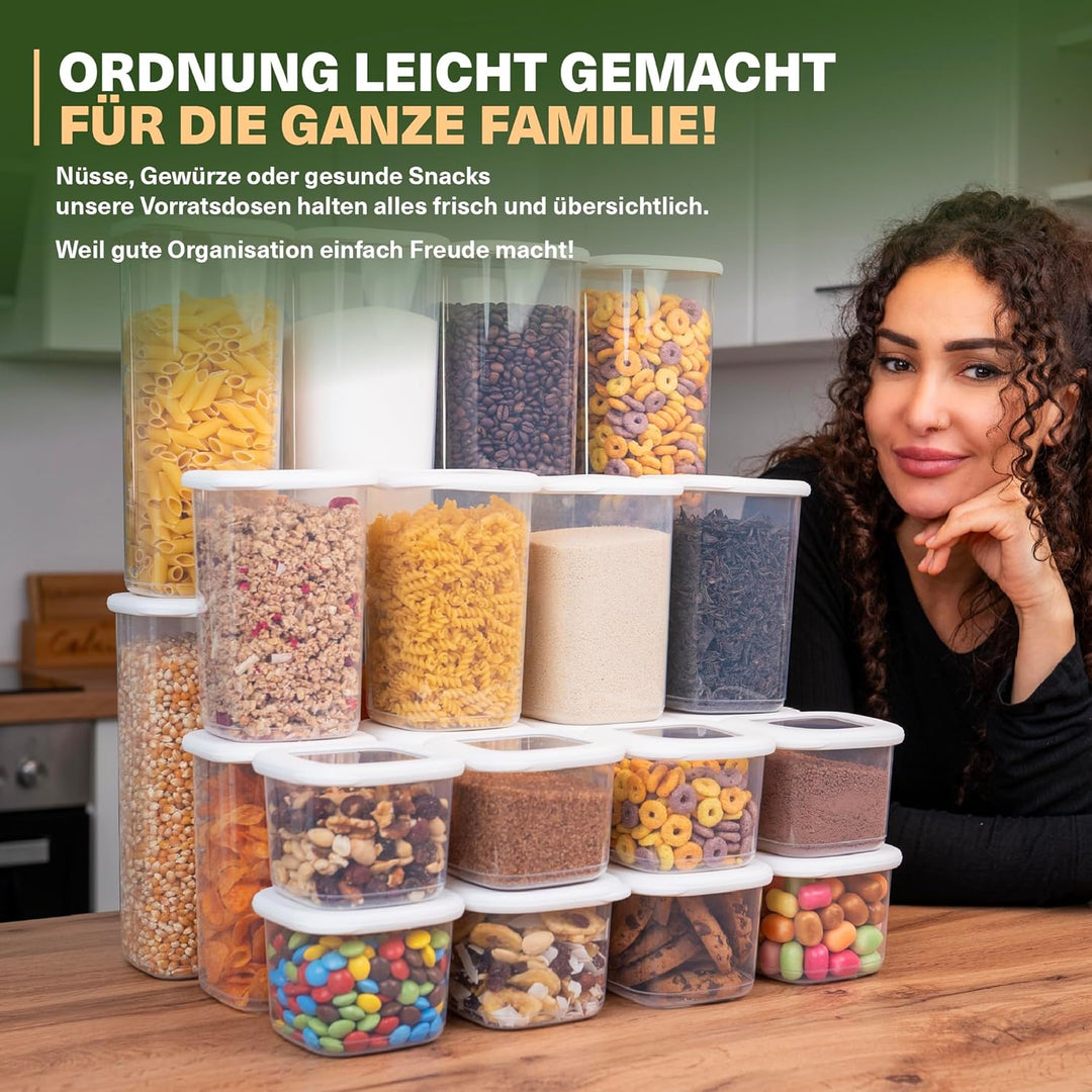 Viwares luftdichte Vorratsdosen mit Deckel | 24er Vorratsbehälter Set | BPA-FREI | Zur Müsli Mehl un