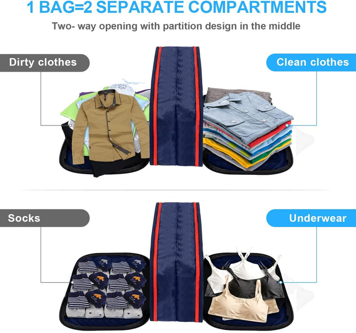 Cinnani Koffer Organizer Set, 6-Teilig Compression Packing Cubes, Packtaschen mit Kompression Packwü