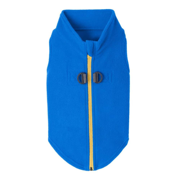 Gooby Fleece-Hundepullover mit Reissverschluss – Blau, Grösse S – warme Fleece-Hundejacke zum Hinein