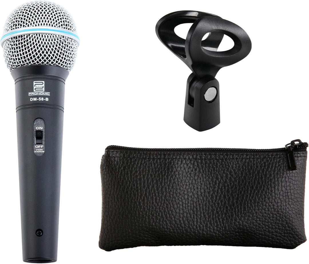 Pronomic Superstar Mikrofonset (Komplettset, dynamisches Gesangs Mikrofon, Galgenständer, 5m Klinke-