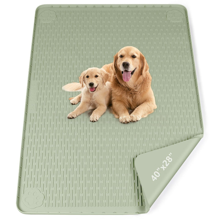 Hundetoilettenunterlagen, 101 x 71 cm grosse Wiederverwendbare Silikonmatte Hundetrainingspads, wasc