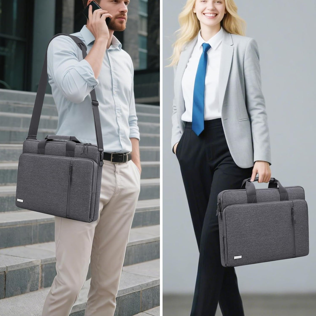 TECOOL 17,3 Zoll Laptoptasche, 360° Schutz Laptop Schultertasche Umhängetasche für 17-17,3 Zoll Leno