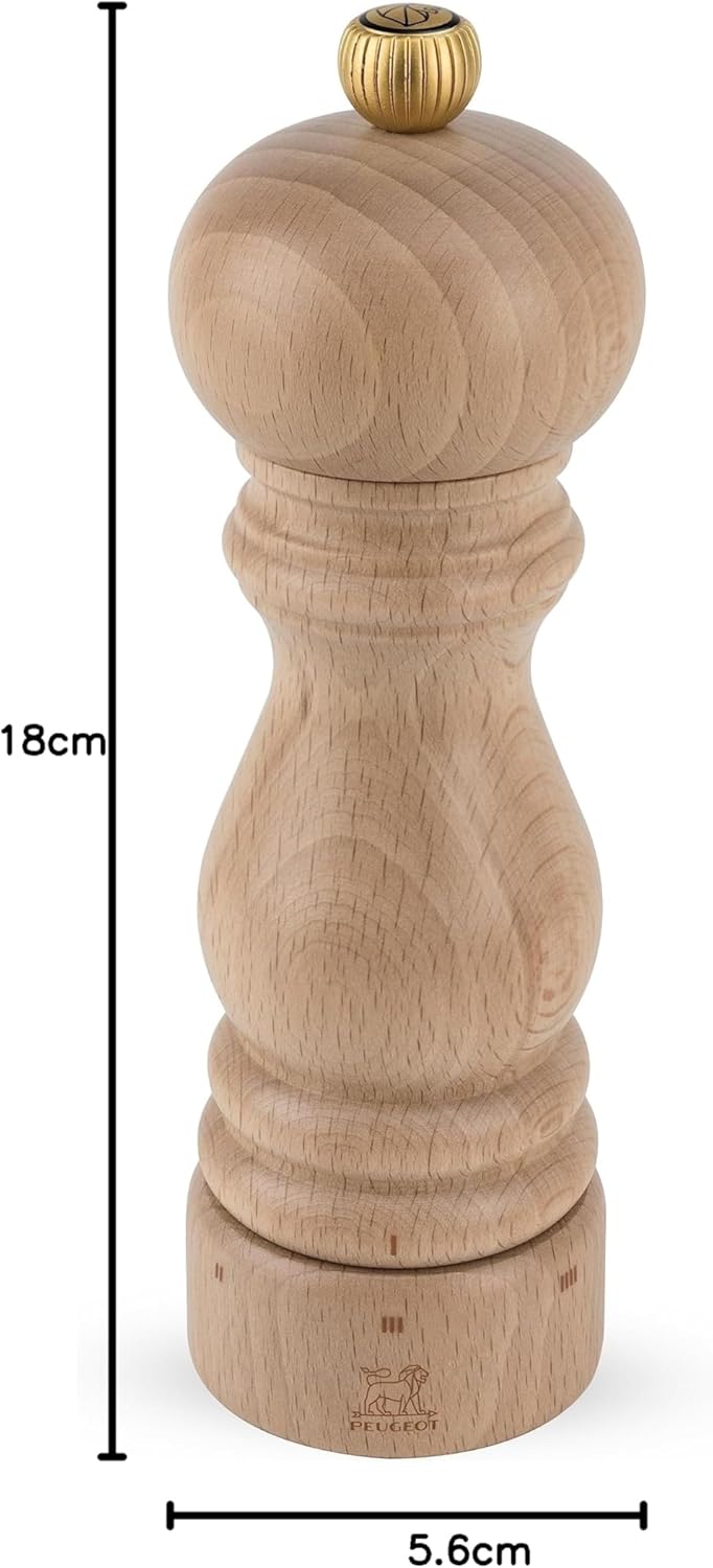 PEUGEOT - Pfeffermühle Paris u‘Select 18 cm + Pfeffer - 6 voreingestellte Mahlgrade - Aus PEFC-zerti