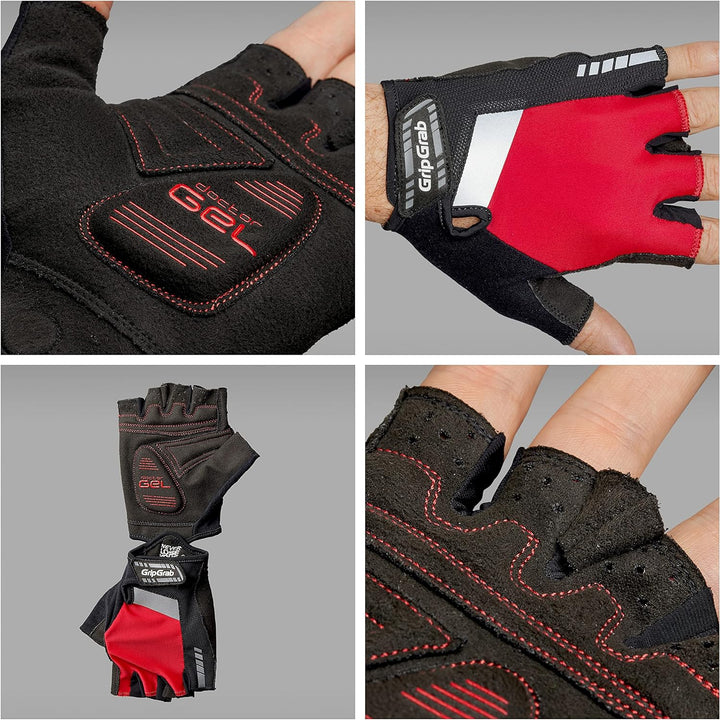 GripGrab SuperGel 6mm DoctorGel Polsterung Kurzfinger Fahrradhandschuhe Dämpfende Fingerlose Sommer