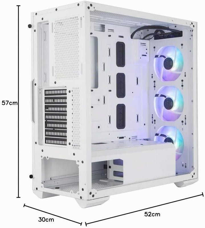 Cooler Master MasterBox TD500 Mesh - ARGB-PC-Gehäuse mit 3 vorinstallierten Lüftern x 120 mm, gehärt
