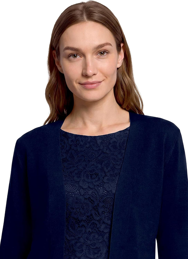 Vera Mont Damen Strickbolero Langarm M Blau, M Blau