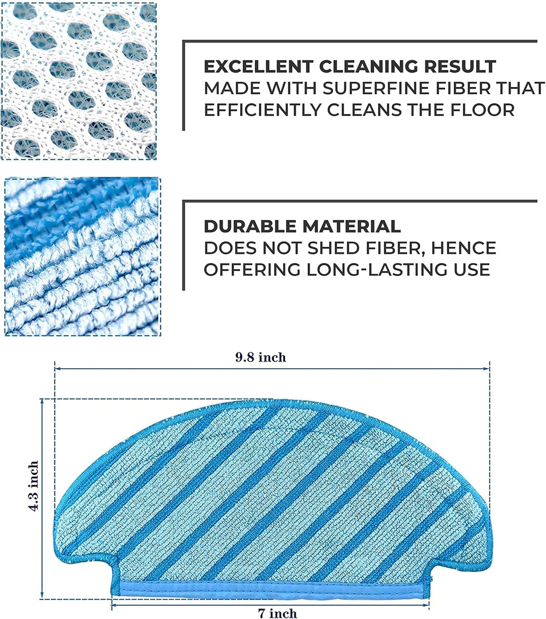 ECOVACS Wischtücher (Wiederverwendbar), 3 Stück – Original Zubehör für T8 AIVI und N8 Serie Saugrobo