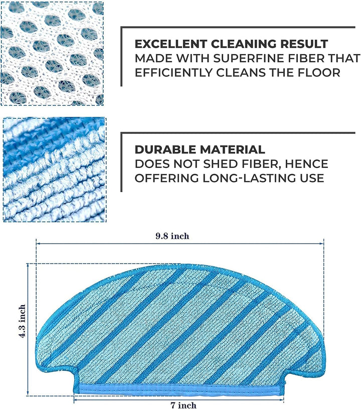 ECOVACS Wischtücher (Wiederverwendbar), 3 Stück – Original Zubehör für T8 AIVI und N8 Serie Saugrobo
