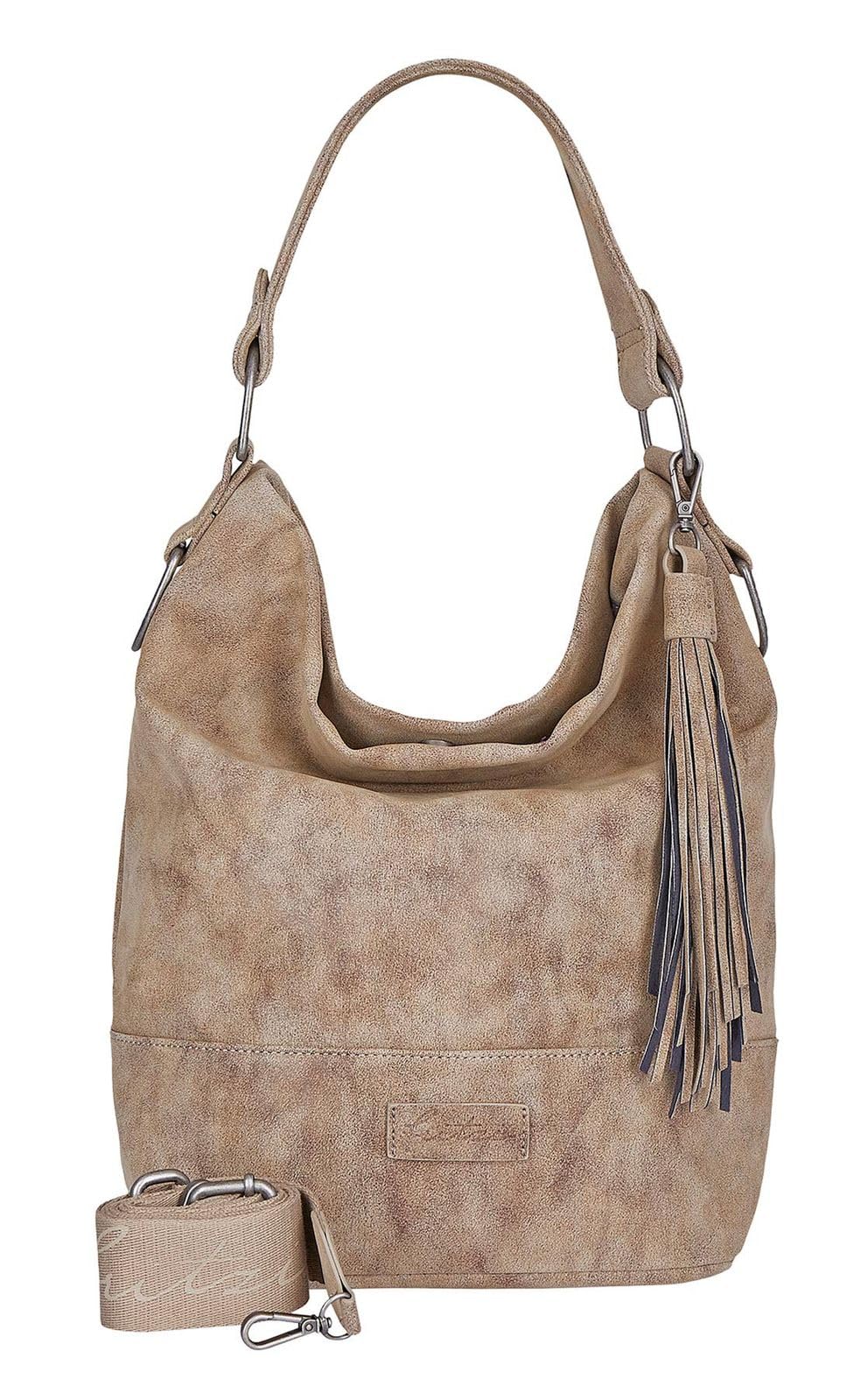 Fritzi aus Preussen Damen Fritzi51 Vintag Hobo-Tasche Old Wood, Old Wood