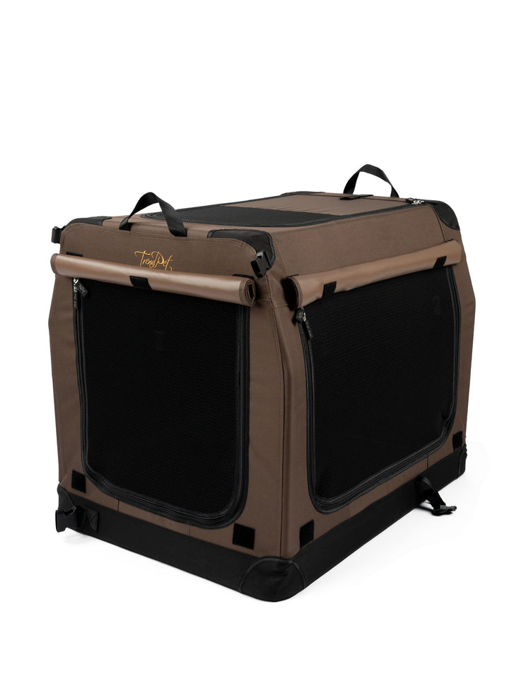 Hundebox TrendPet TPX75-Pro - Leichte, Faltbare Transportbox fürs Auto mit Aluminium Rahmen, L 75 x