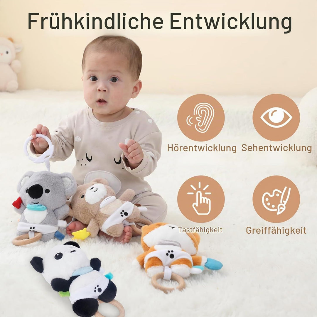 Spieluhr Baby Einschlafhilfe, Plüschtier Spielzeug mit weiche Wiegenlied für 0+ Monaten Mädchen Jung