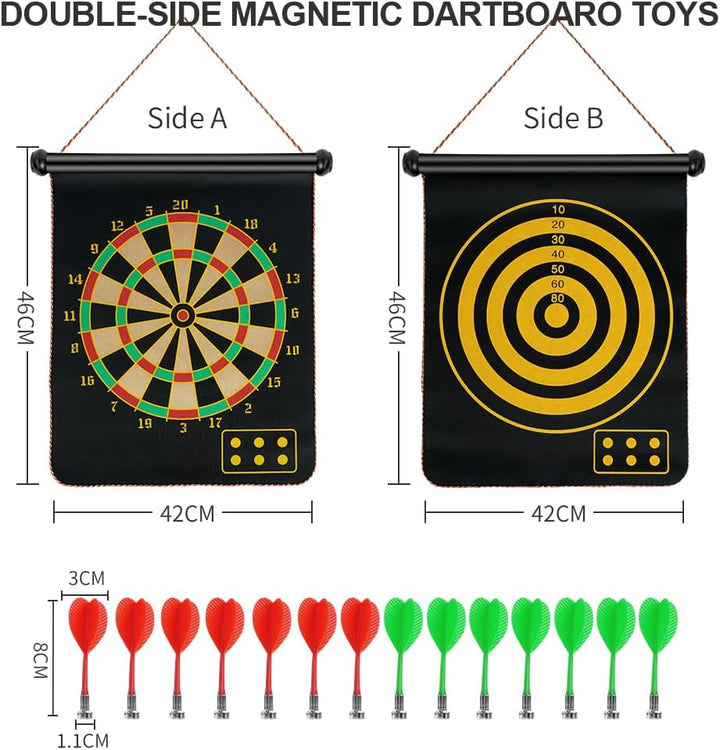 Flintronic Dartscheibe Magnetisch, Magnetisch Sichere Dartscheibe mit 14 Dartpfeilen, Dartscheibe Ju