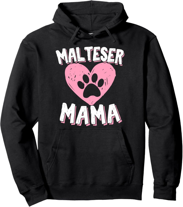 Malteser Hund | Malteser Mama Frauchen Spruch Hundebesitzer Pullover Hoodie