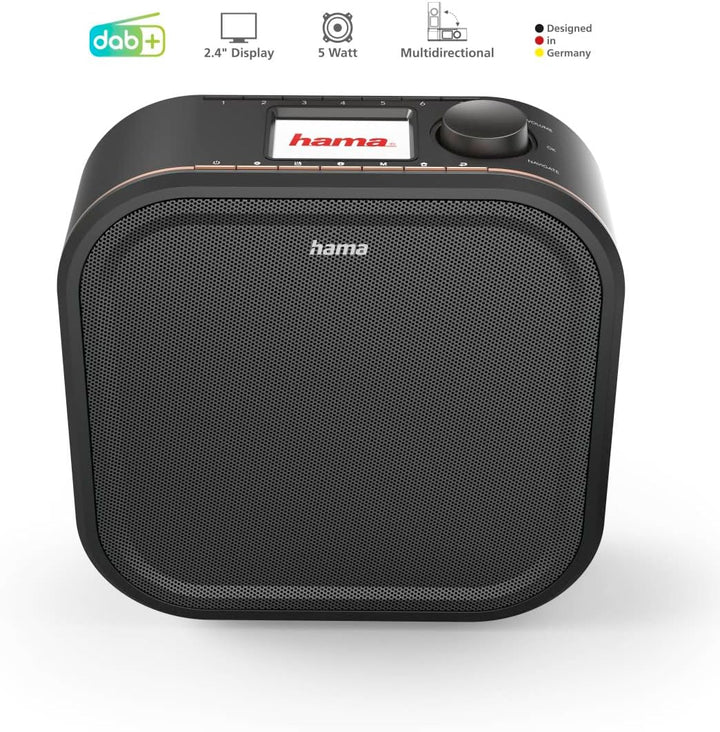 Hama Digitalradio für FM/DAB/DAB+ Empfang, DR350, unterbaufähig (Unterbau-Küchenradio, Farbdisplay,