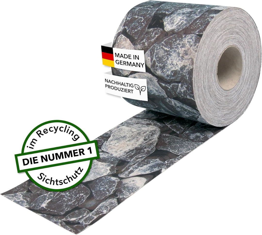 Zaundruck Sichtschutzstreifen Polyester - nachhaltiger Sichtschutz für Doppelstabmattenzaun - Motiv