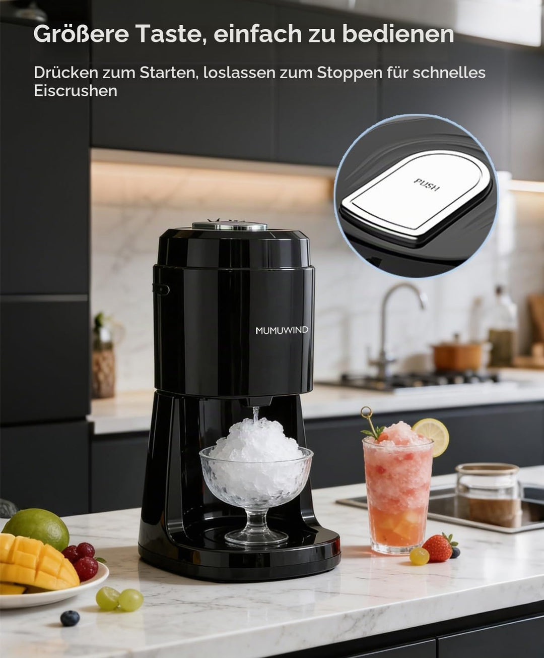 Slushy Maker Ice Shaver, ice crusher, slush-ijsmachine, Elektrische crushed ice maker is geschikt vo