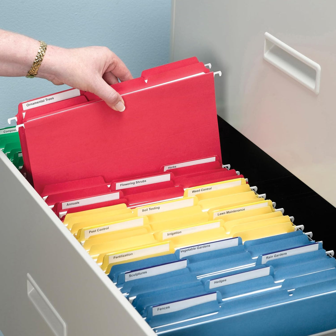 Smead Farbige Aktenordner, 1/3-Schnitt, Briefgrösse, Blau, 100 Stück pro Box (12043), blau