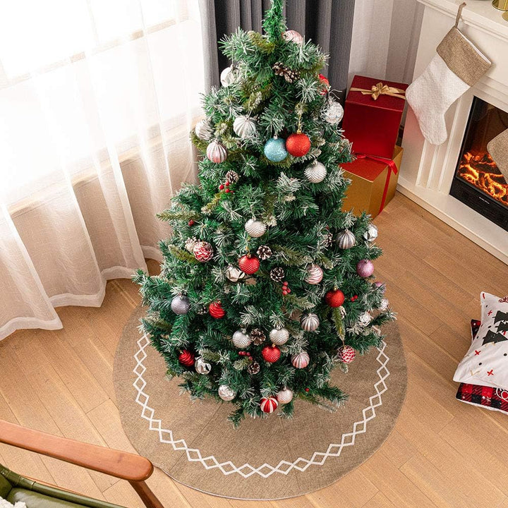 122cm Jute Weihnachtsbaumrock Sackleinen Weihnachtsbaum Röcke Weihnachtsbaumdecke Jute weihnachtsbau