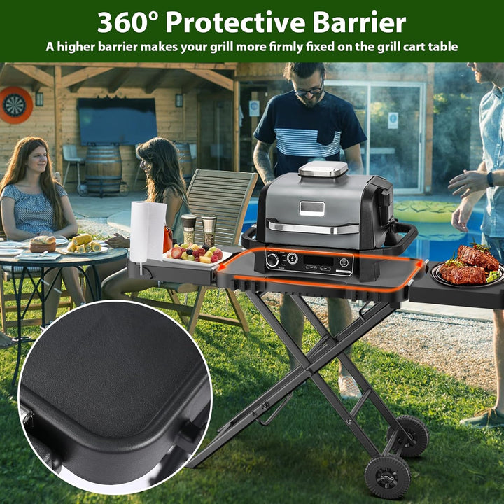 Tragbarer Grillwagen für Ninja Woodfire, Weber, Blackstone, Nexgrill, Traeger und den meisten tragba