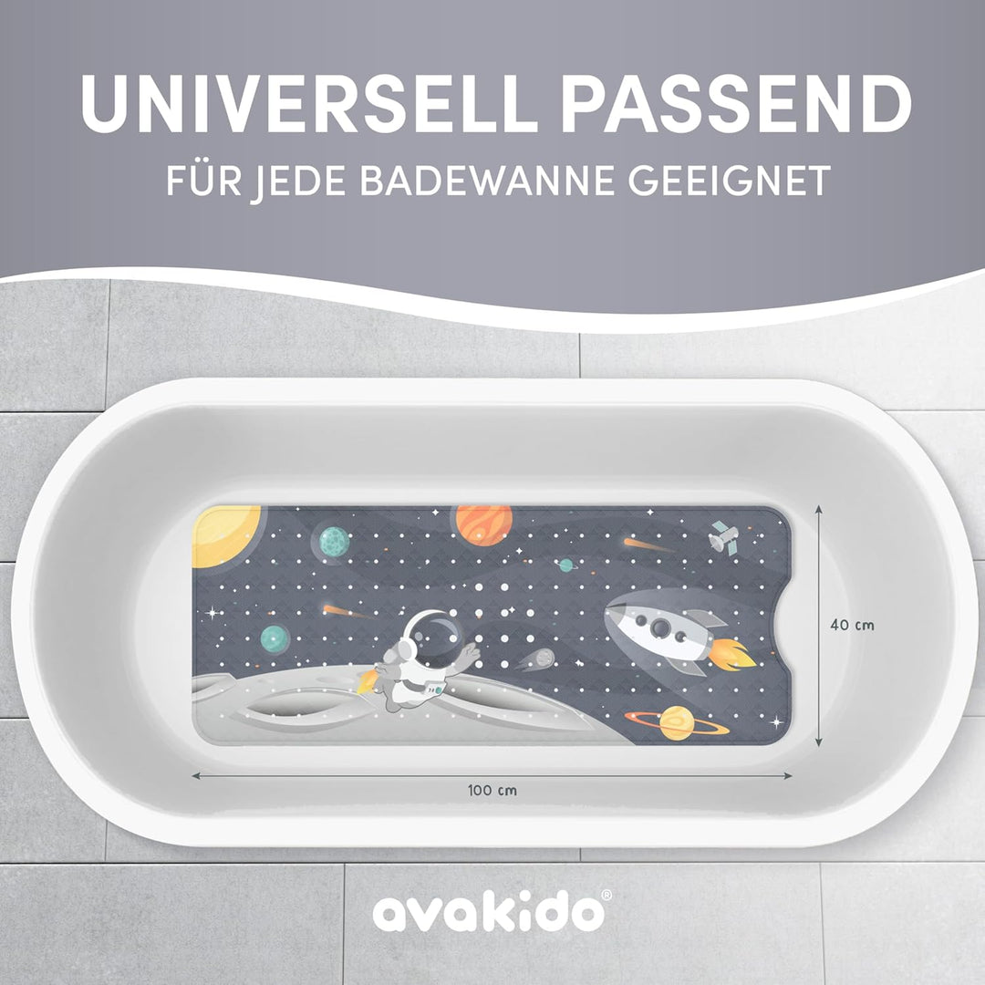 avakido® Badewannenmatte Kinder rutschfest - Inklusive 2 Haken zum Aufhängen - Badematte Kinder 100%