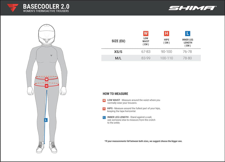 SHIMA BASECOOLER 2.0 - Thermoaktive Damenhose mit COOLMAX-Fasern. Funktionsunterwäsche, Kühlend, Atm