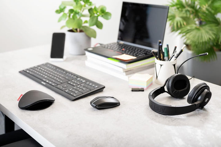 CHERRY GENTIX BT, Kabellose Bluetooth-Maus, Multi-Device-Funktion für bis zu 3 Geräte, Umschaltbare