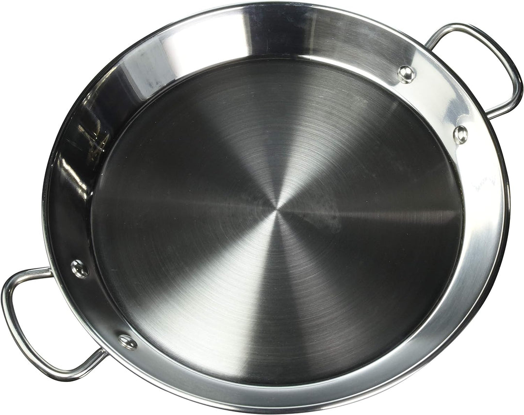 Guison Paella-Pfanne aus Edelstahl mit Sandwichboden, silber, 32 cm