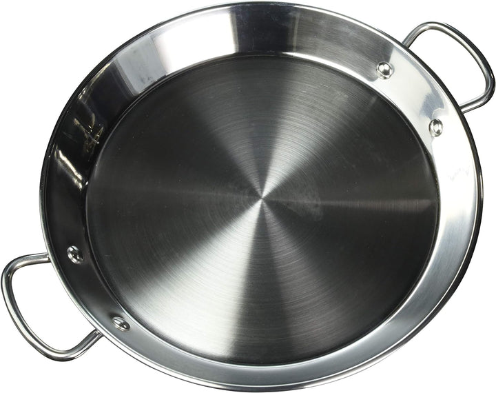 Guison Paella-Pfanne aus Edelstahl mit Sandwichboden, silber, 32 cm